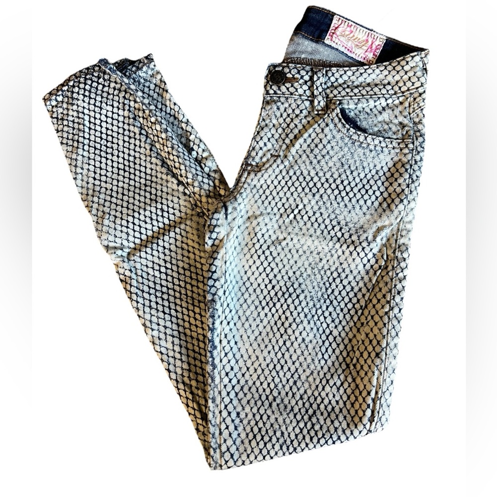 SIWY Hannah Low Rise Skinny Stretch Jeans in Sugar Shack Size 25 Made in USA Geo